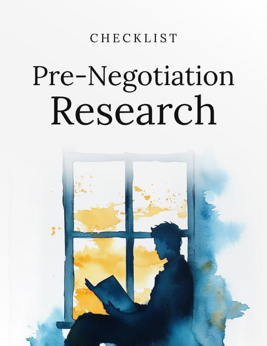 Pre-Negotiation Research