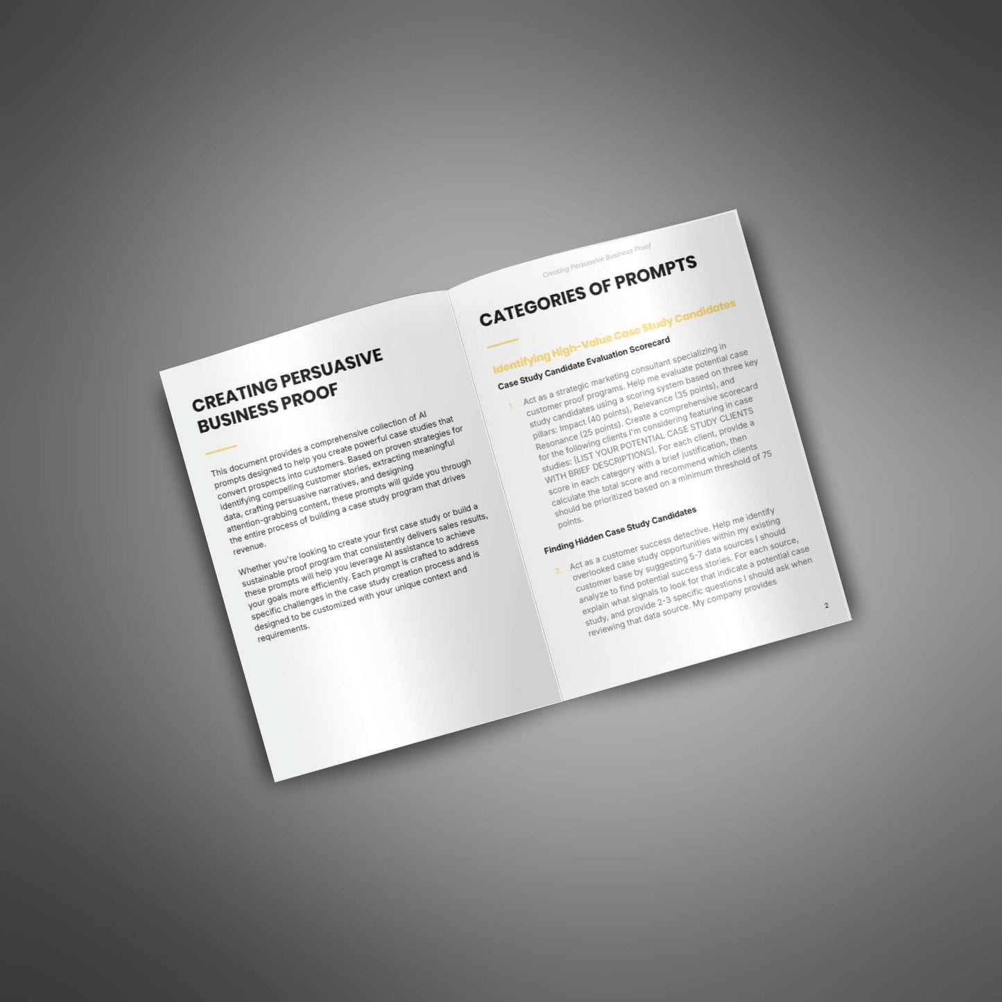 Creating Persuasive Business Proof