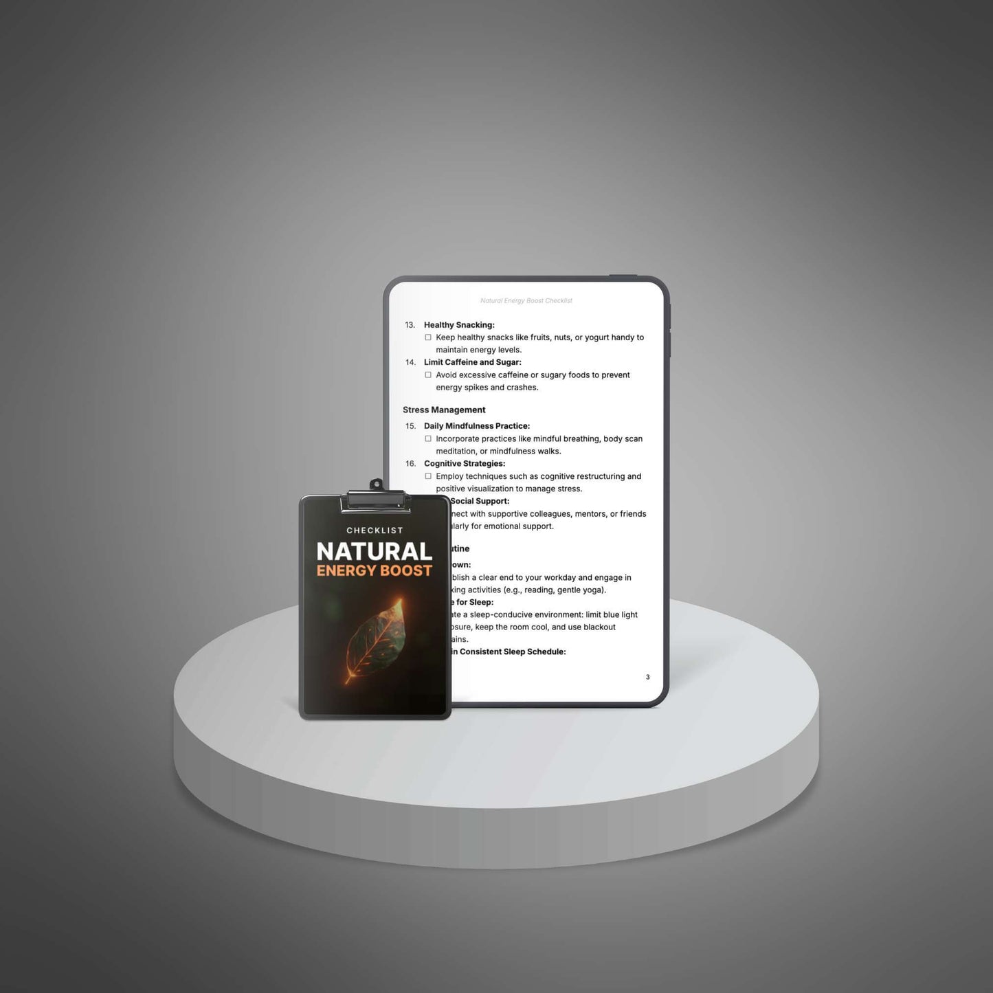 Natural Energy Boost - Checklist