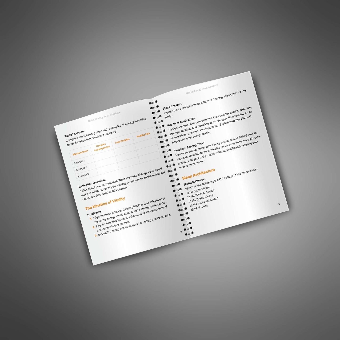 Natural Energy Boost - Workbook