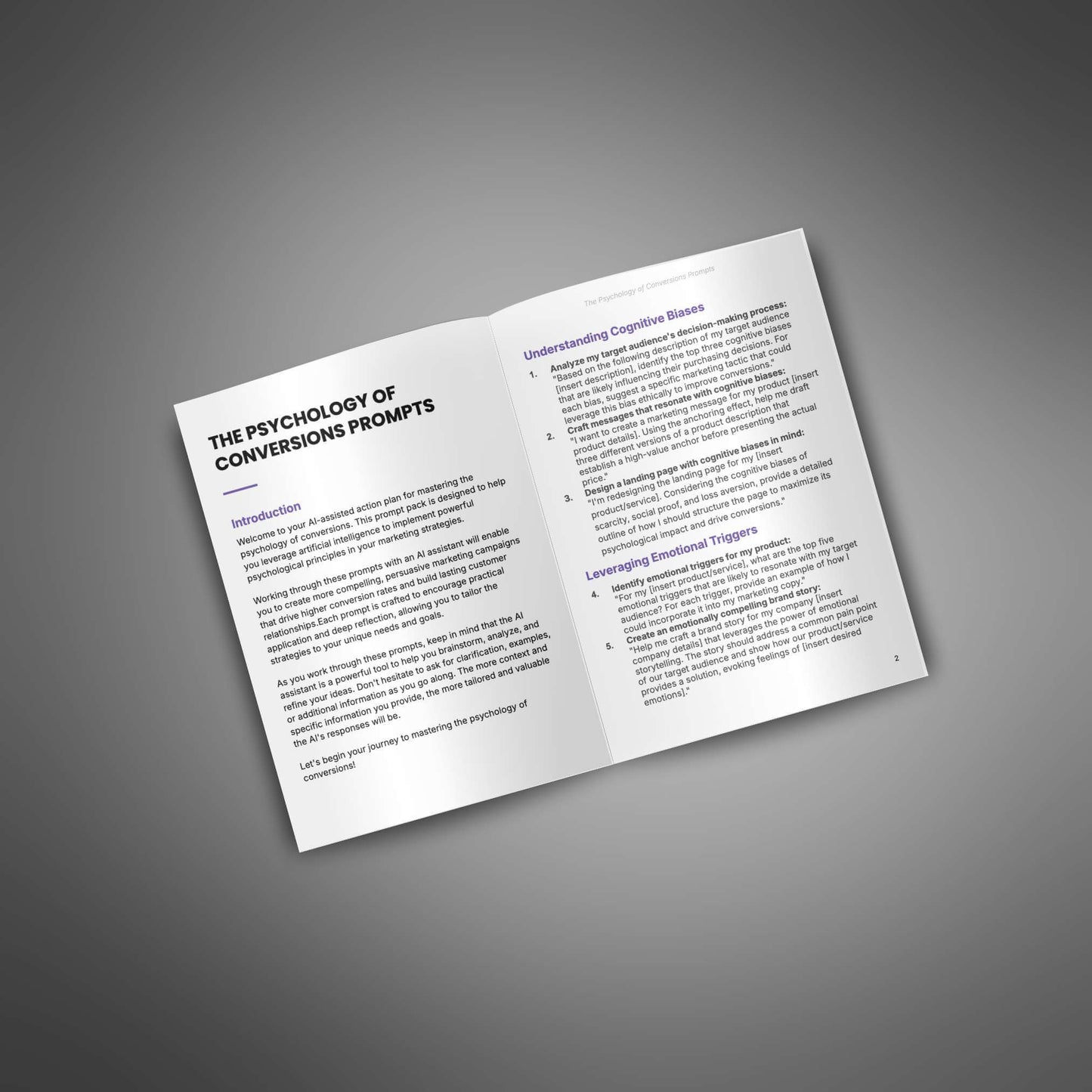 The Psychology of Conversions - Prompts